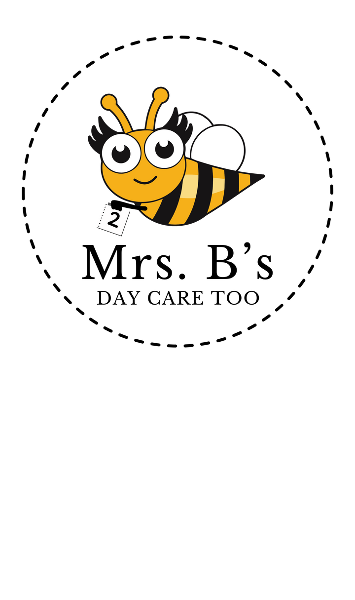 Mrs. B's Day Care Too Logo, a cartoon bee 